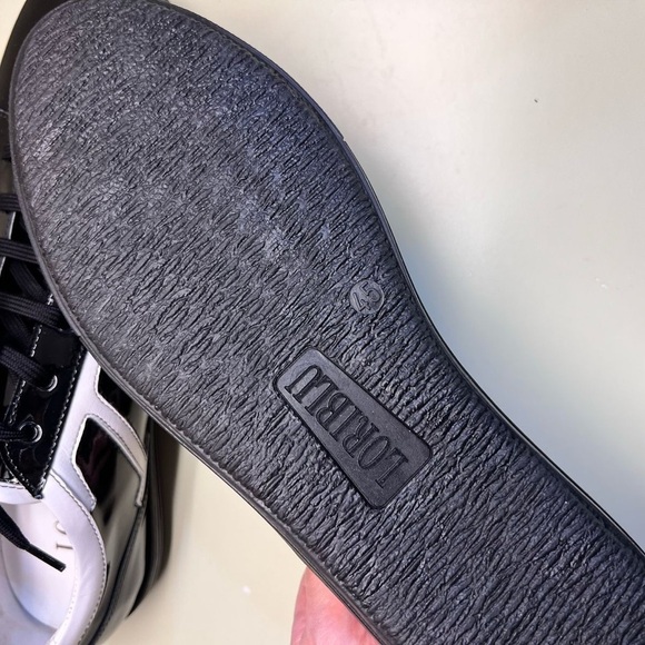 LORIBLU Black and White Men's Sneakers - Picture 4 of 11